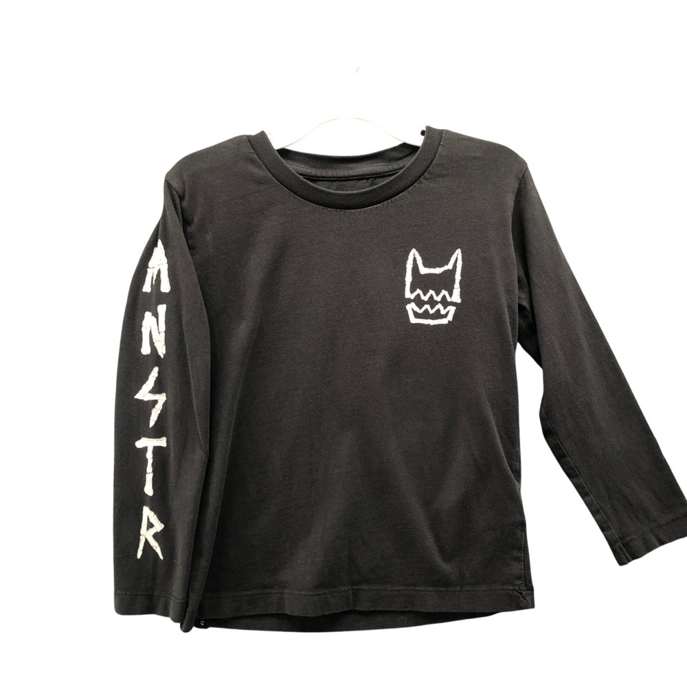 Munster Kids 3T Long Sleeve Graphic T-Shirt Gray Crewneck Cotton